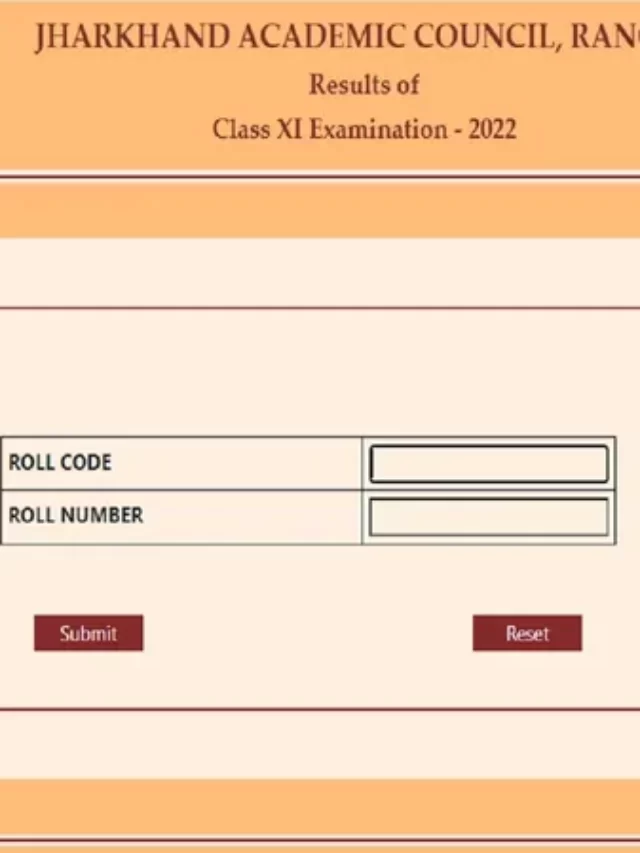 JAC Jharkhand Board Class 11th Result 2022