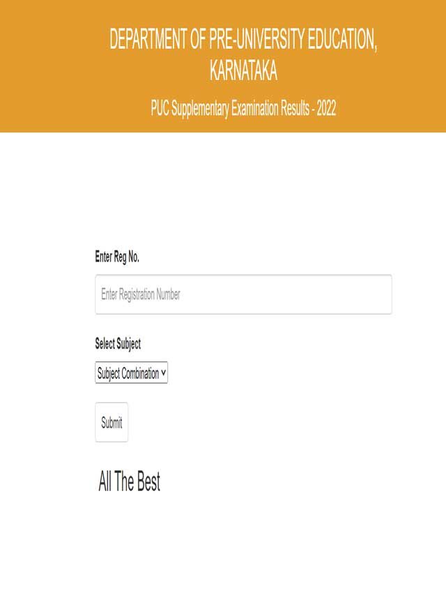 Karnataka 2nd PUC Supplementary Result 2022 Declared